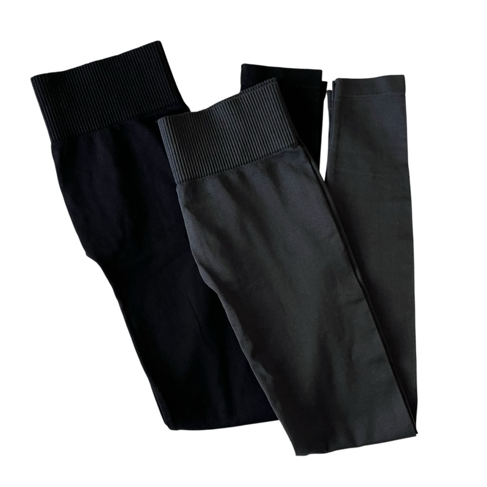 Eye Candy Footless Tights Set of 2 Black Gray Size S/M Juniors‎